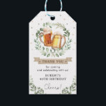 Greenery Beers & Cheers Adult Man Birthday Party Gift Tags<br><div class="desc">Personalize this fun beer-themed favor tag with your details. Use the design tools to edit the text,  change font color and style to create a unique one of a kind poster design.</div>