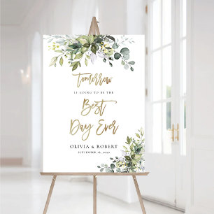 Greenery Best Day Ever Foam Board