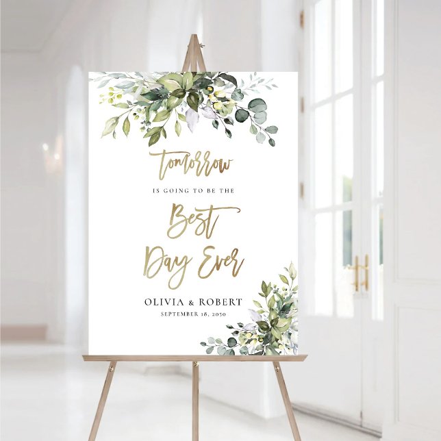 Greenery Best Day Ever Foam Board (Creator Uploaded)