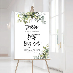 Greenery Best Day Ever Foam Board