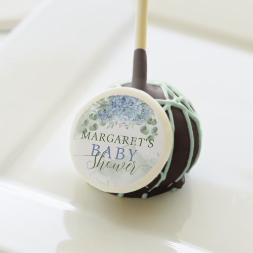 Greenery Blue hydrangea Its a Boy Baby Shower  Cake Pops