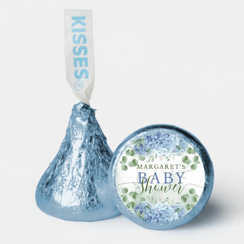 Greenery Blue hydrangea Its a Boy Baby Shower  Hersheys Kisses