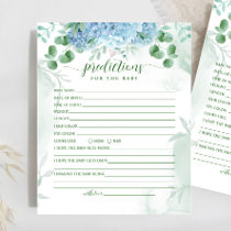 Greenery Blue hydrangea Prediction For Baby Shower