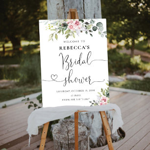 Greenery Blush Pink Bridal Shower Foam Board