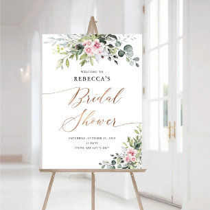 Greenery Blush Pink Bridal Shower Foam Boards