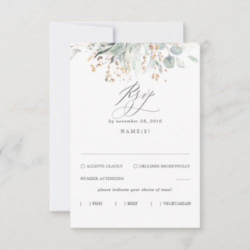 Greenery Bohemian Wedding RSVP
