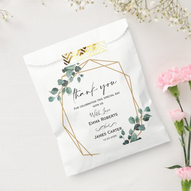Greenery Boho Leaf Favor Boxes Bag (Sealed)