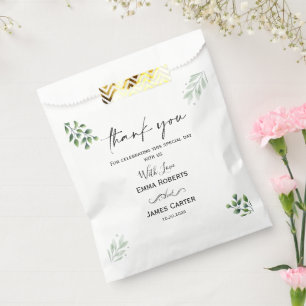 Greenery Boho Leaf Favor Boxes Favor Bag