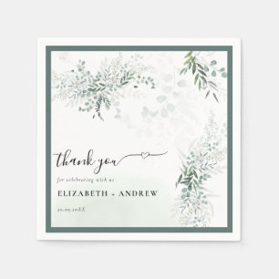 Greenery Boho Wedding Napkins