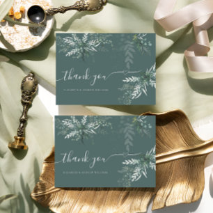 Greenery Boho Wedding Thank You Card