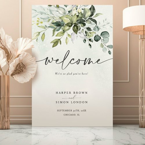 Greenery Boho Welcome Wedding Sign