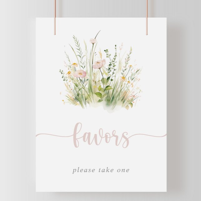 Greenery Boho Wildflower Favors Sign (Creator Uploaded)