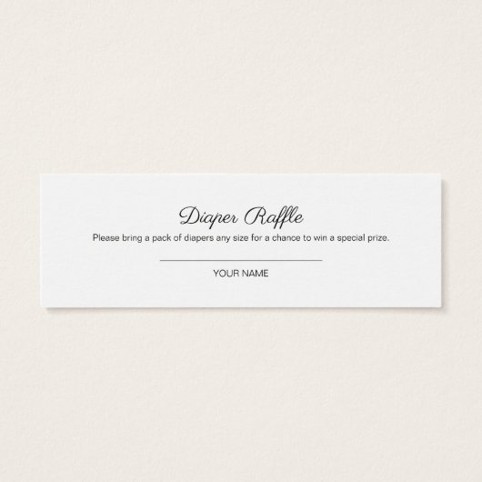 Greenery Botanical Baby Shower Diaper Raffle (Back)