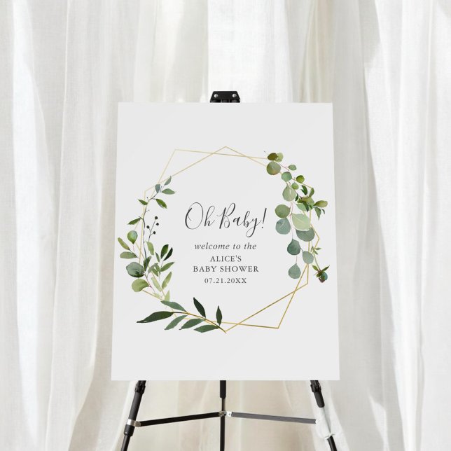 Greenery Botanical Baby Shower Foam Board (Creator Uploaded)