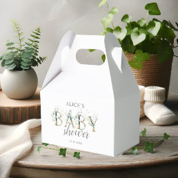 Greenery Botanical Decorative Font Baby Shower Favor Boxes