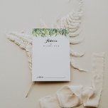 Greenery Botanical Foliage Calligraphy Wedding Advice Card<br><div class="desc">This greenery botanical foliage calligraphy wedding advice card is perfect for a simple wedding. This beautiful watercolor design features botanical green foliage. These cards are perfect for a wedding, bridal shower, baby shower, graduation party & more. Personalize the cards with the names of the bride and groom, parents-to-be or graduate....</div>