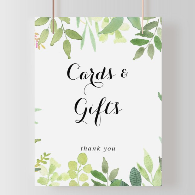 Greenery Botanical Foliage Cards and Gifts Sign (Creator Uploaded)