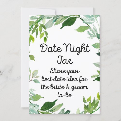 Greenery Botanical Sign 5x7 Size Invitation