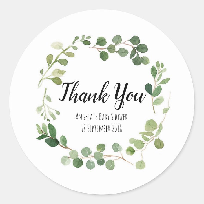 Verwonderlijk Greenery Botanical Thank You Sticker | Zazzle.com DS-46