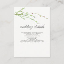 Greenery Botanical Wedding Details Enclosure Cards