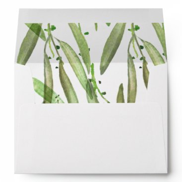 Greenery Botanical Wedding Envelope