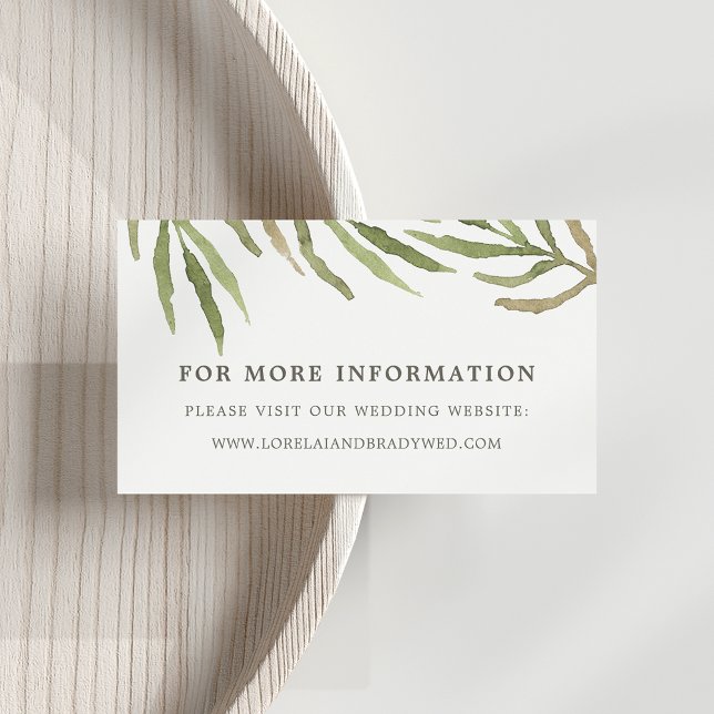 Greenery | Botanical Wedding Website Cards (Creator Uploaded)