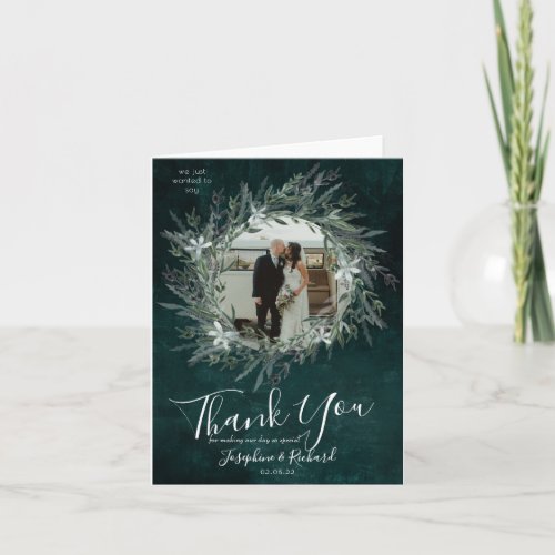 Greenery Bouquet Thank you Card
