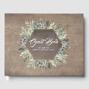 Greenery Branches Rustic Country Wedding Guest Book