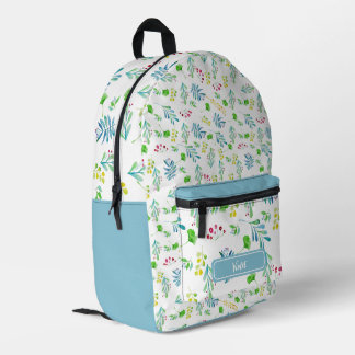 Greenery Breeze Custom Print Cut Sew Bag