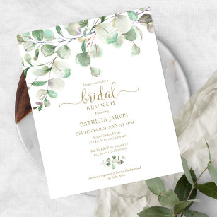Greenery Bridal Brunch Budget Invitation