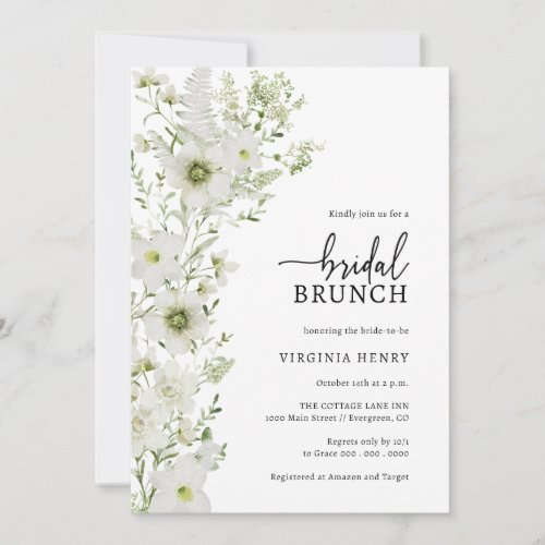 Greenery Bridal Brunch Invitation