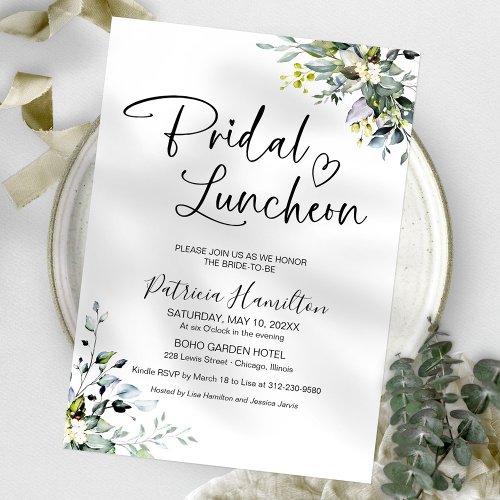Greenery Bridal Luncheon  Invitation