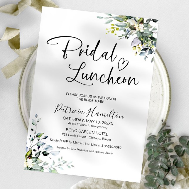 Greenery Bridal Luncheon  Invitation (Creator Uploaded)