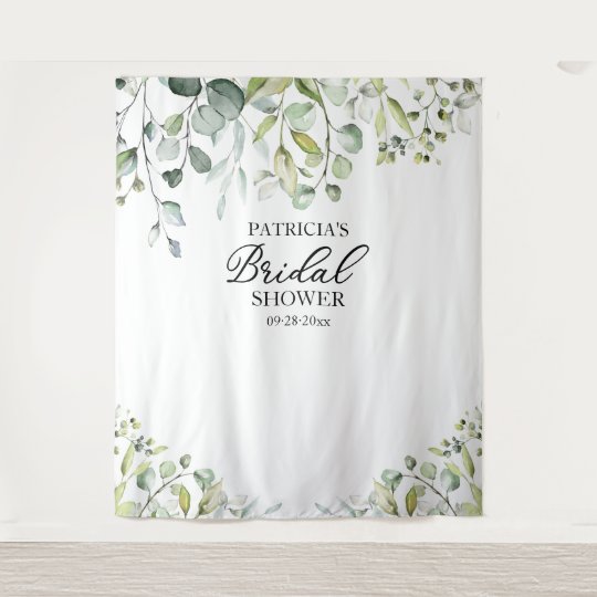 Greenery Bridal Shower Backdrop Photo Prop