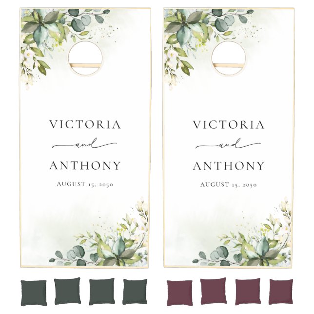 Greenery Bridal Shower Cornhole Set (Set)
