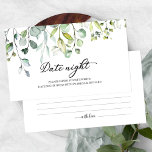Greenery Bridal Shower Date Night Jar Cards<br><div class="desc">Greenery Bridal Shower Date Night Jar Cards</div>