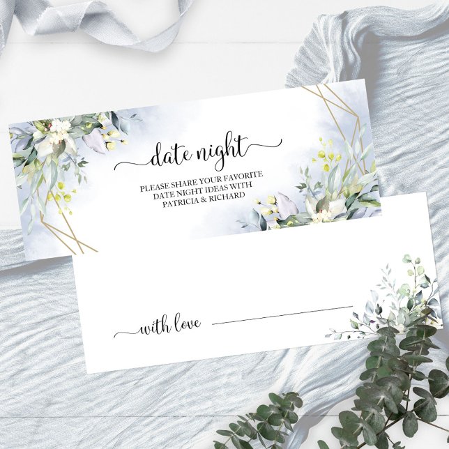 Greenery Bridal Shower Date Night Jar Cards (Creator Uploaded)