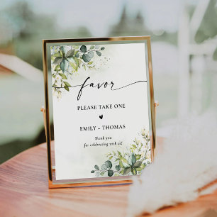 Greenery Bridal Shower Favor Sign