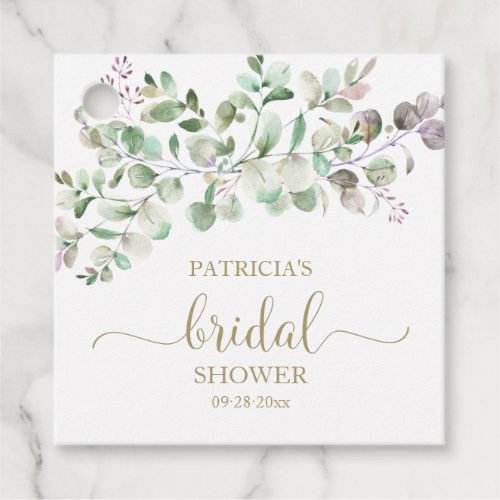 Greenery Bridal Shower Favor Tags