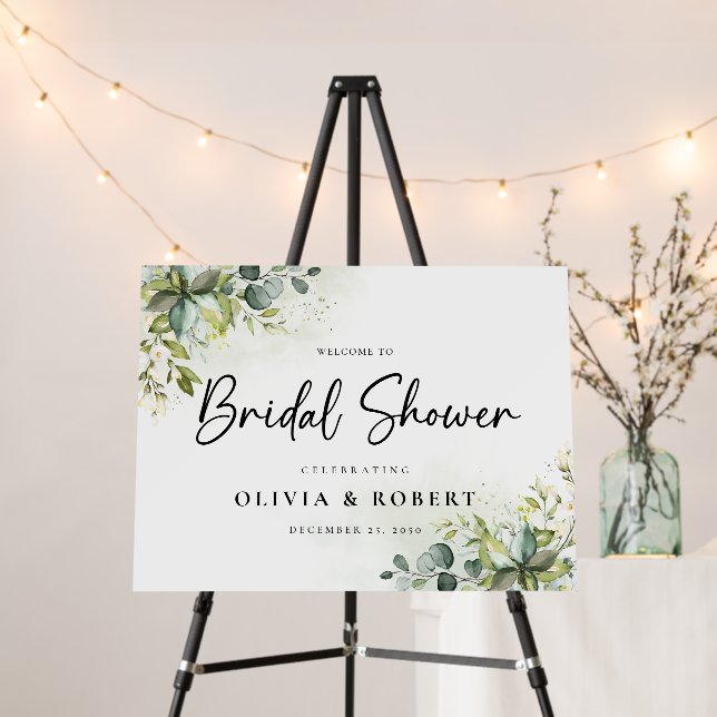 Greenery Bridal Shower Foam Board (In Situ (Stand))