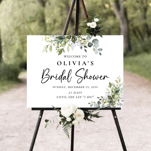 Greenery Bridal Shower Foam Board (Creator Uploaded)