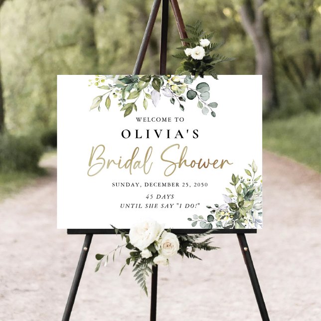 Greenery Bridal Shower Foam Board (Creator Uploaded)
