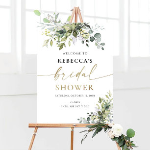 Greenery Bridal Shower Foam Board