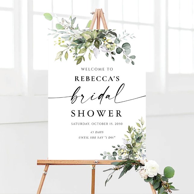 Greenery Bridal Shower Foam Board (Creator Uploaded)
