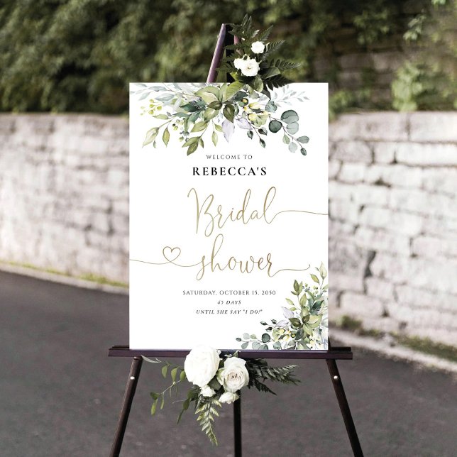 Greenery Bridal Shower Foam Board (Creator Uploaded)