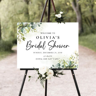 Greenery Bridal Shower Foam Board