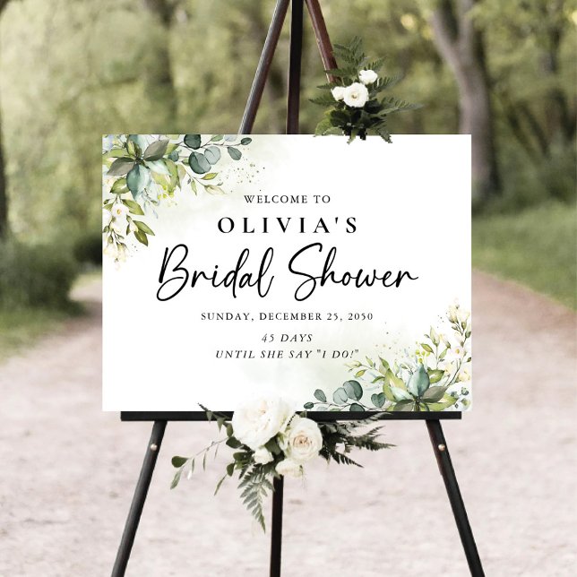 Greenery Bridal Shower Foam Board (Creator Uploaded)