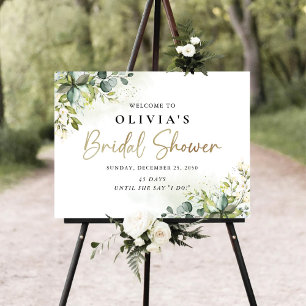 Greenery Bridal Shower Foam Board