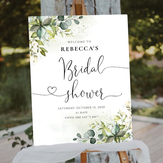 Greenery Bridal Shower Foam Board (Creator Uploaded)