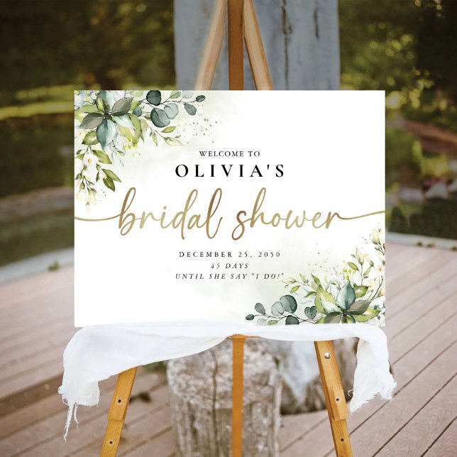 Greenery Bridal Shower Foam Board (Creator Uploaded)
